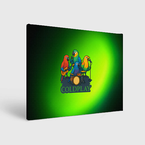 Картина прямоугольная Coldplay группа из попугаев / 3D-принт – фото 1
