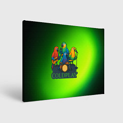 Картина прямоугольная Coldplay группа из попугаев