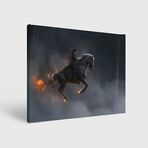 Картина прямоугольная Летящая лошадь с искрами / 3D-принт – фото 1