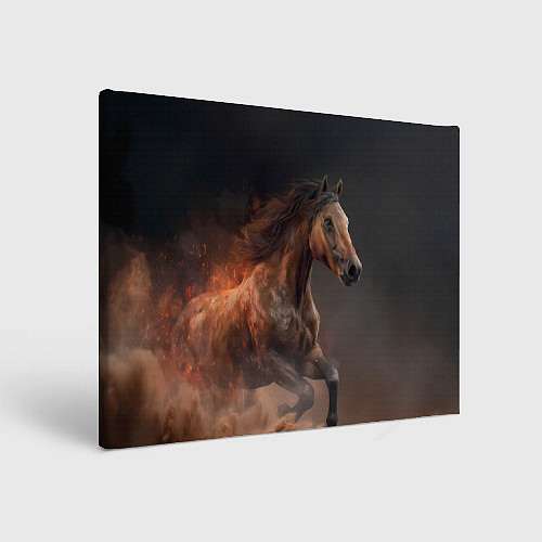 Картина прямоугольная Бегущая лошадь / 3D-принт – фото 1
