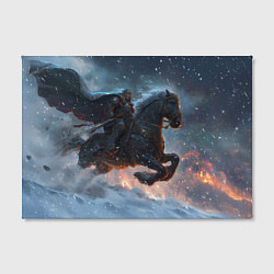 Холст прямоугольный Всадник на лошади в снежную бурю, цвет: 3D-принт — фото 2