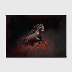 Холст прямоугольный Лошадь выпрыгивает из тумана, цвет: 3D-принт — фото 2