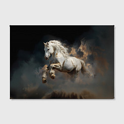Холст прямоугольный Белая лошадь из бури, цвет: 3D-принт — фото 2
