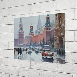 Холст прямоугольный Старинная Москва - новый год, цвет: 3D-принт — фото 2