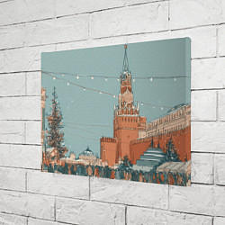 Холст прямоугольный Праздничная атмосфера на новый год, цвет: 3D-принт — фото 2