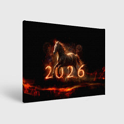 Холст прямоугольный Огненная лошадь 2026, цвет: 3D-принт
