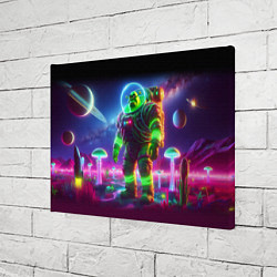 Холст прямоугольный Космонавт Шрук в неоновом скафандре на загадочной, цвет: 3D-принт — фото 2