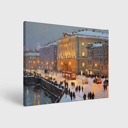 Картина прямоугольная Предновогодний Санкт-Петербург