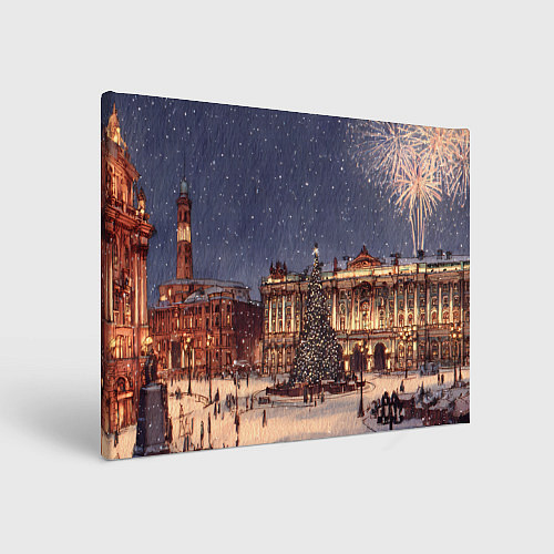 Картина прямоугольная Новогодняя елка Санкт-Петербурга / 3D-принт – фото 1