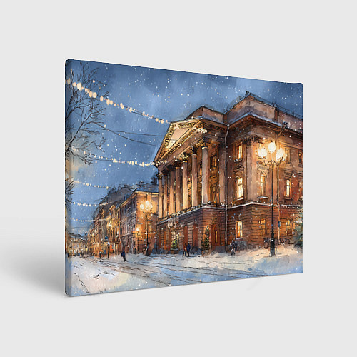 Картина прямоугольная Новогодний Санкт-Петербург / 3D-принт – фото 1