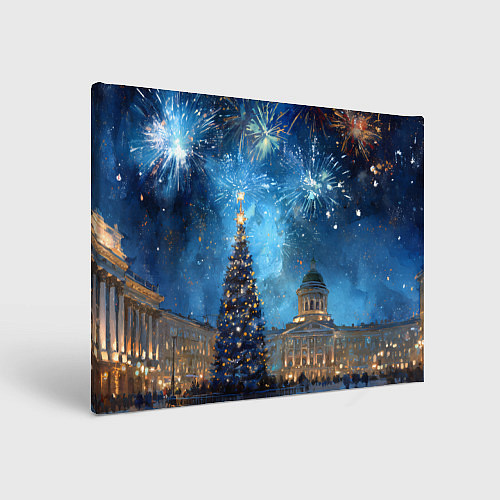 Картина прямоугольная Новый год Санкт-Петербург / 3D-принт – фото 1