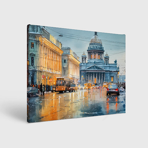 Картина прямоугольная Зимний Питер / 3D-принт – фото 1