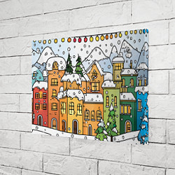 Холст прямоугольный Новогодний снегопад, цвет: 3D-принт — фото 2