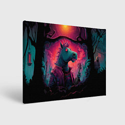 Холст прямоугольный Лошадь рок стиль, цвет: 3D-принт