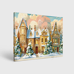 Картина прямоугольная Новогодний город