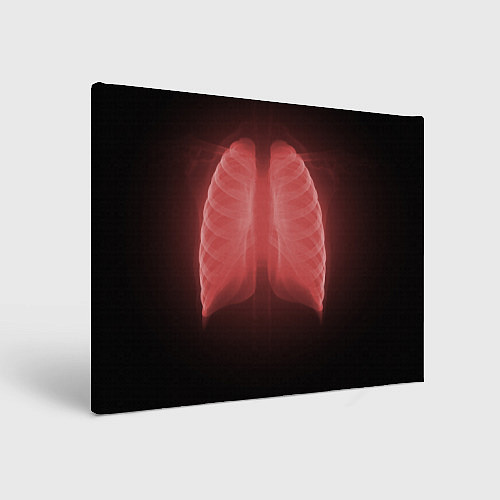 Картина прямоугольная Грудная клетка красная / 3D-принт – фото 1