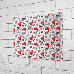 Холст прямоугольный Новогодние черепа, цвет: 3D-принт — фото 2