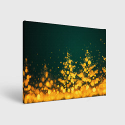 Холст прямоугольный Новогодние елочки из боке, цвет: 3D-принт