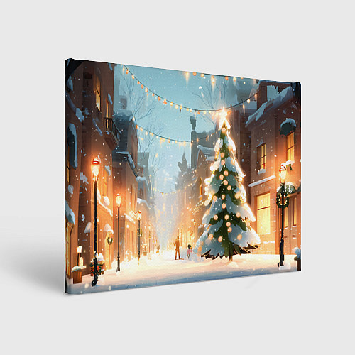 Картина прямоугольная Новогодняя елочка / 3D-принт – фото 1