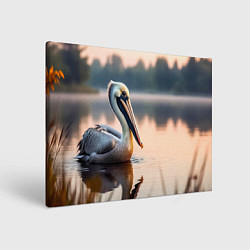Холст прямоугольный Пеликан на рассвете, цвет: 3D-принт