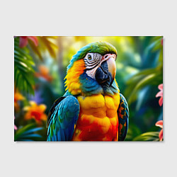 Холст прямоугольный Сине-жёлтый ара, цвет: 3D-принт — фото 2