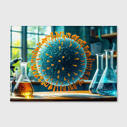 Холст прямоугольный Вирус в лаборатории, цвет: 3D-принт — фото 2