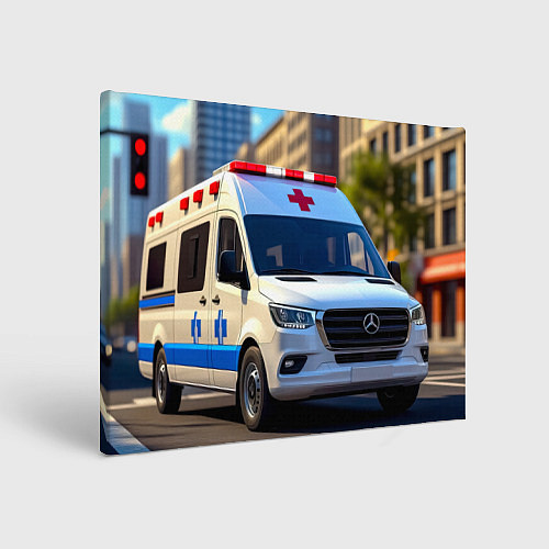 Картина прямоугольная Машина скорой помощи / 3D-принт – фото 1
