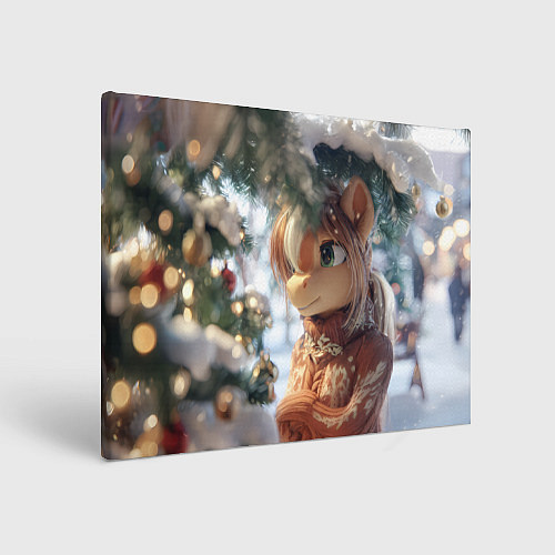 Картина прямоугольная Лошадка в свитере / 3D-принт – фото 1