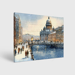 Картина прямоугольная Санкт-Петербург снежный день