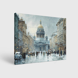 Картина прямоугольная Санкт-Петербург зимний пейзаж