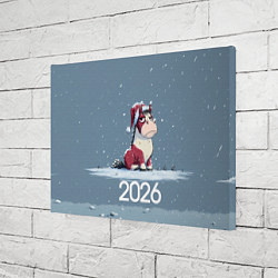 Холст прямоугольный 2026 Новогодняя карикатурная лошадка, цвет: 3D-принт — фото 2