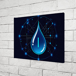 Холст прямоугольный Киберкапля группа крови I, цвет: 3D-принт — фото 2