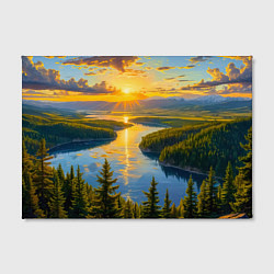 Холст прямоугольный Золотой путь реки, цвет: 3D-принт — фото 2