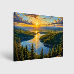 Картина прямоугольная Золотой путь реки