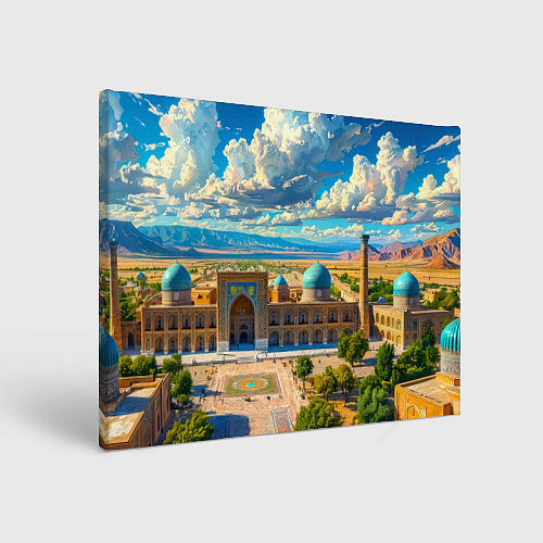 Картина прямоугольная Регистан: величие Самарканда / 3D-принт – фото 1