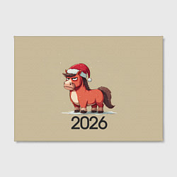 Холст прямоугольный Забавная лошадка 2026, цвет: 3D-принт — фото 2