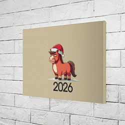 Холст прямоугольный Забавная лошадка 2026, цвет: 3D-принт — фото 2