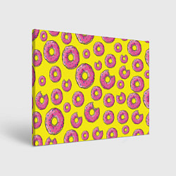 Холст прямоугольный Пончики Гомера, цвет: 3D-принт