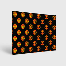 Холст прямоугольный Manchester United Pattern, цвет: 3D-принт