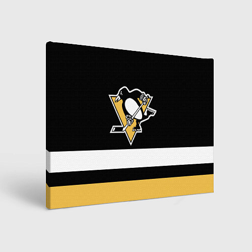 Картина прямоугольная Pittsburgh Penguins: Black / 3D-принт – фото 1