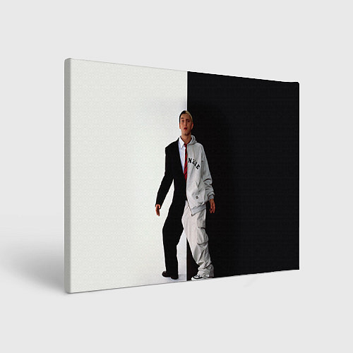 Картина прямоугольная Eminem: Black & White / 3D-принт – фото 1