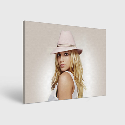 Картина прямоугольная Бритни Спирс в розовой шляпе / 3D-принт – фото 1