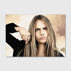 Холст прямоугольный Cara Delevingne, цвет: 3D-принт — фото 2