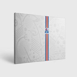 Холст прямоугольный Сборная Исландии по футболу, цвет: 3D-принт