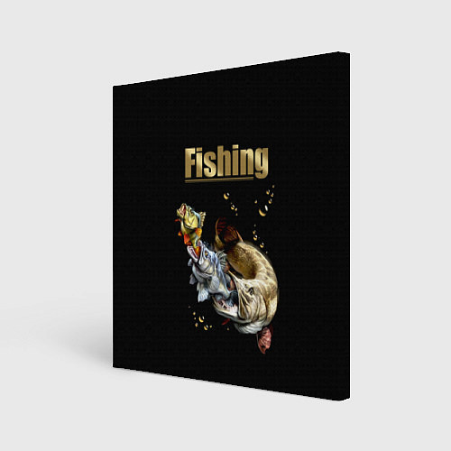 Картина квадратная Gold Fishing / 3D-принт – фото 1
