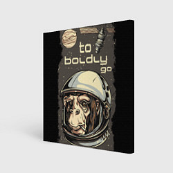 Картина квадратная Monkey: to boldly go