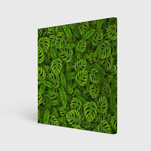 Картина квадратная Тропические листья / 3D-принт – фото 1