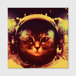 Холст квадратный Кот космонавт, цвет: 3D-принт — фото 2