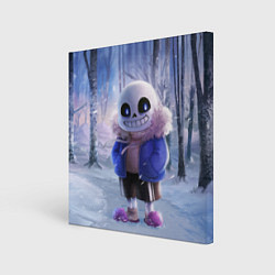 Картина квадратная Winter forest & Sans