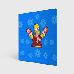 Картина квадратная Новогодний Гомер